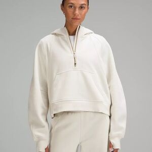 lululemon Scuba Oversized Half-Zip Hoodie Bone w/Gold Zipper M/L NWT